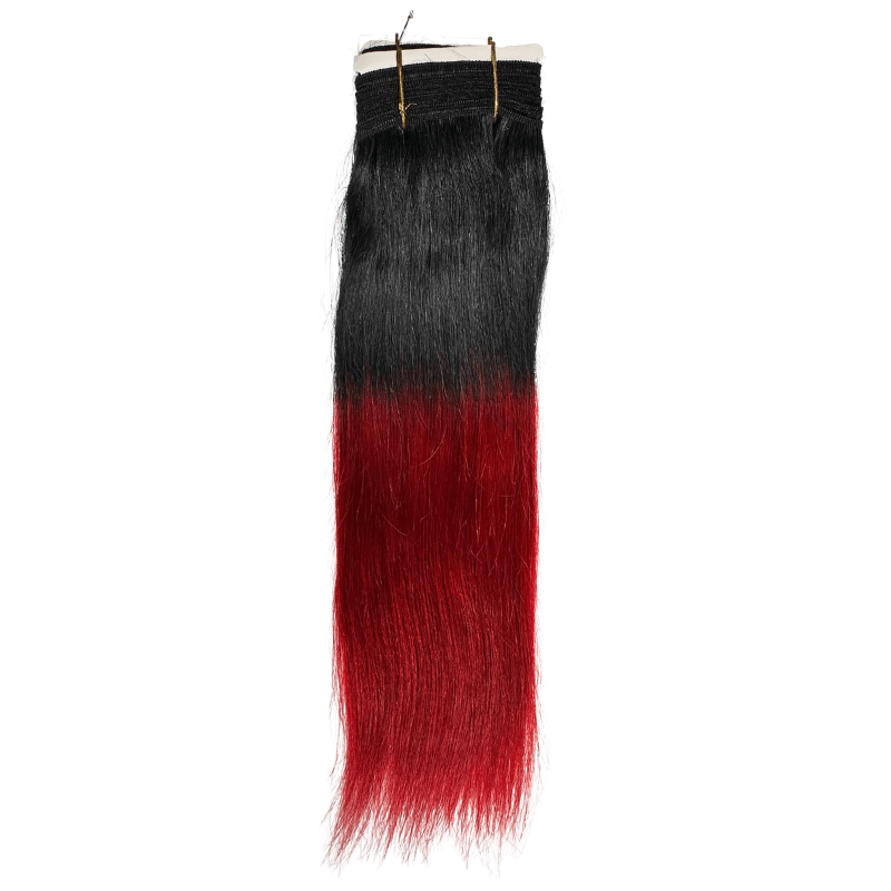 10" Straight Yaki Weave - T1B - RED - OX - YK - 10 - T1B/RED
