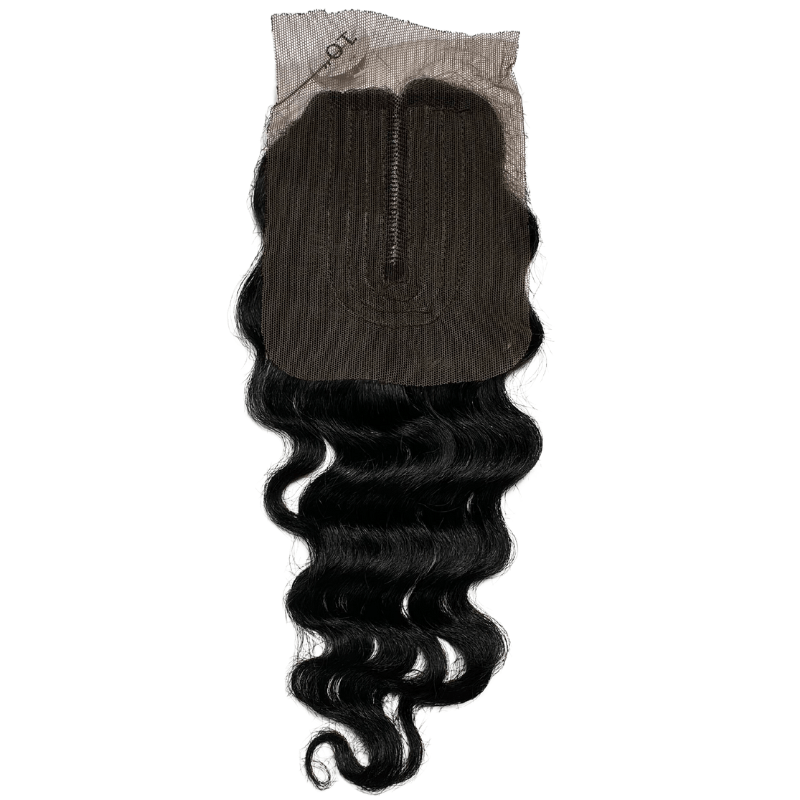 12" - 14" - 16" 3 Deep Wave Bundles 9A + 4" x 4" U - Shaped Lace Front Closure - NATURAL BLACK - OR3DU - 12 - 14 - 16 - NATURALBLACK