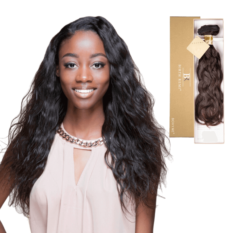 12" Bohyme Birth Remi - Machine Tied Weft - Textured Loose Wave - NATURAL - BR - LW - 12 - NATURAL