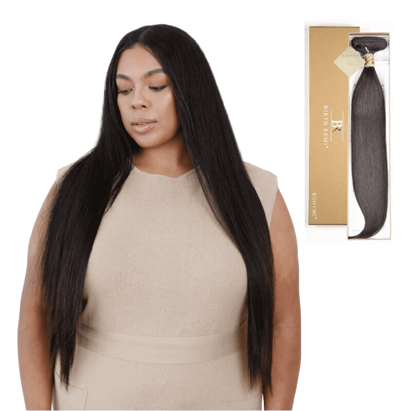 12" Bohyme Birth Remi - Machine Tied Weft - Textured Straight - NATURAL - BR - ST - 12 - NATURAL