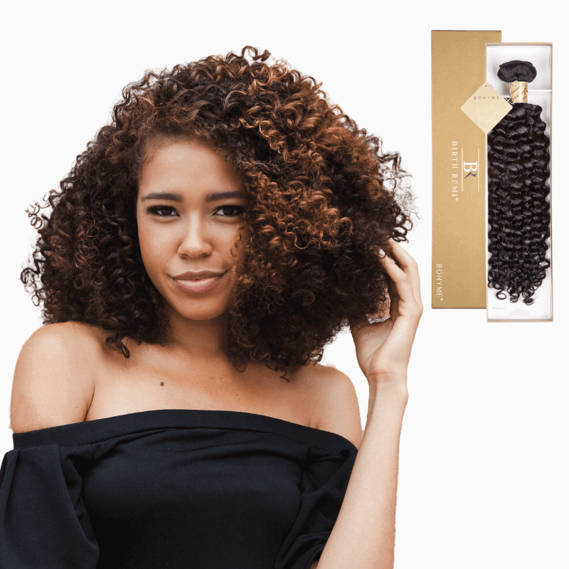 12" Bohyme Birth Remi - Machine Tied Weft - Textured Tight Curl - NATURAL - BR - TC - 12 - NATURAL
