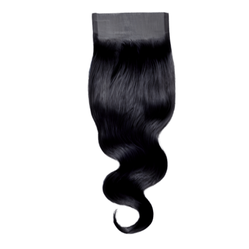 12" Hand Tied Closure 4" x 4" - Body Wave - NATURAL - CLOBW - 12 - NATURAL