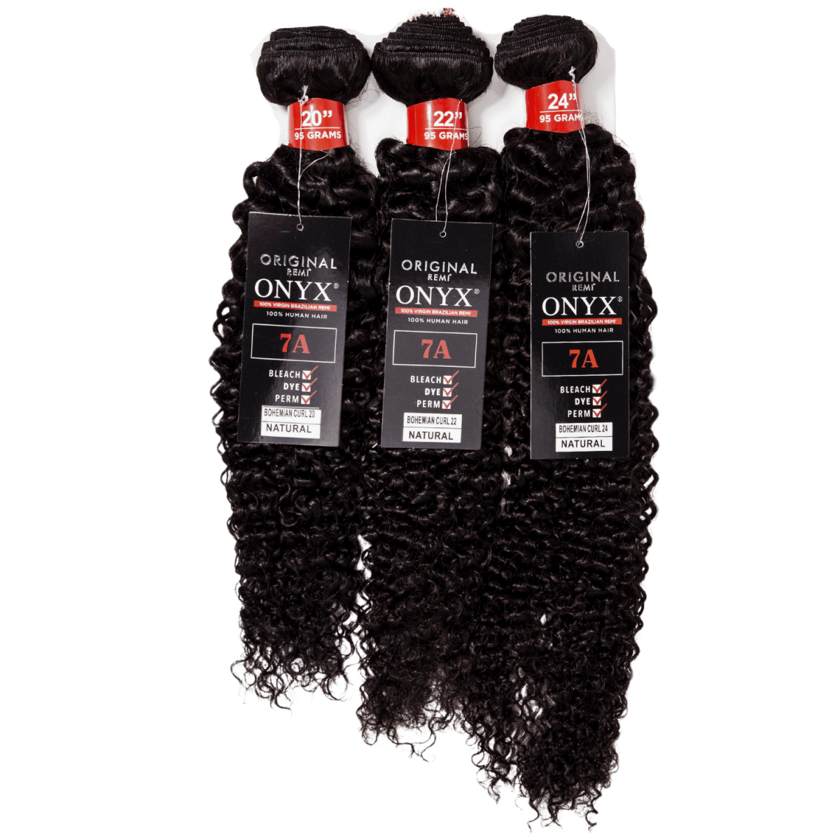14" - 16" - 18" 3 Bundles - Bohemian Curl - NATURAL BLACK - OX3BO - 14 - 16 - 18 - NATURALBLACK