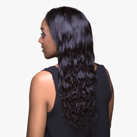14" - 16" - 18" 3 Wet & Wavy Deep Wave Bundles 9A + 4" x 4" U - Shaped Lace Front Closure - NATURAL BLACK - OR3WU - 14 - 16 - 18 - NATURALBLACK