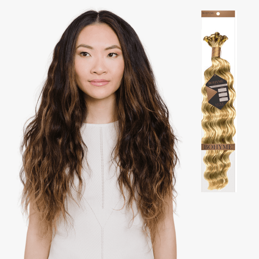 14" Bohyme Luxe - Hand Tied Weft - Ocean Breeze Wave - Single Weft - 1 - BLHOBIW - 14 - 1