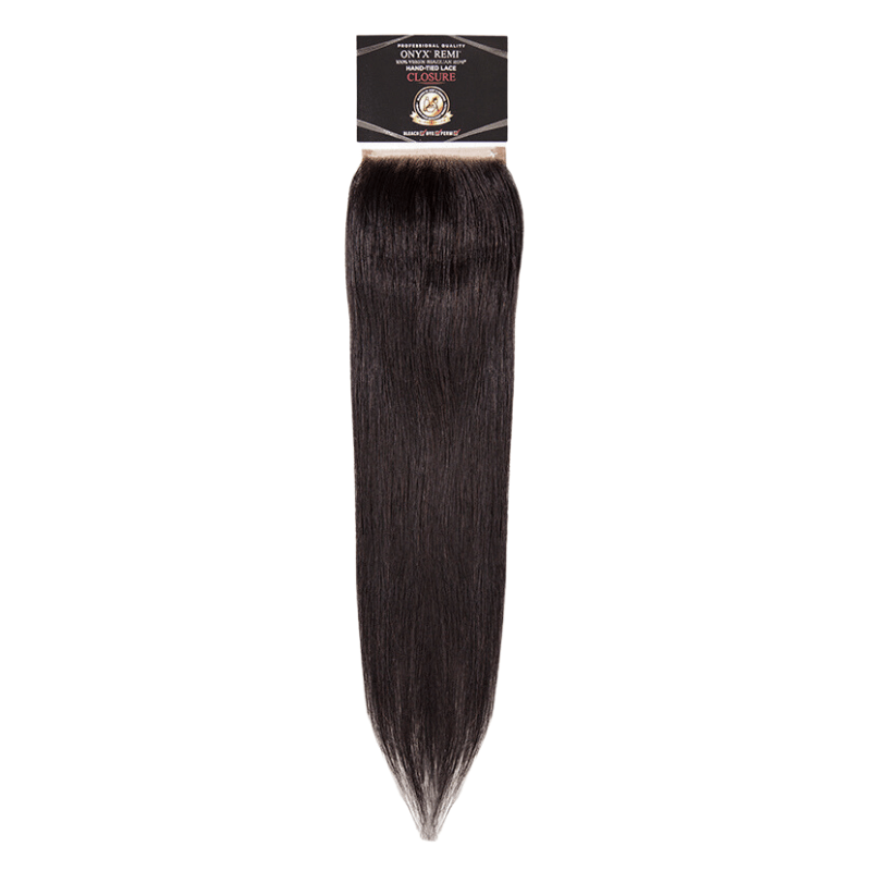 14" Hand Tied Closure 4" x 4" - Straight - NATURAL - CLOST - 14 - NATURAL