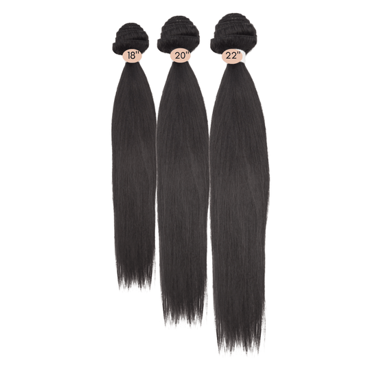 16" - 18" - 20" The Bundle - 3 Bundles - Straight - 11A - NATURAL - TB3ST - 16 - 18 - 20 - NATURAL