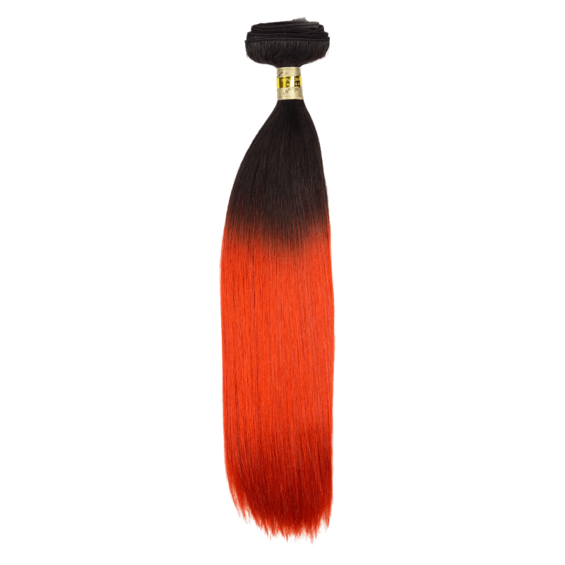 18" Bohyme Private Reserve - Machine Tied Weft - Silky Straight - T1B/RED - BPR - ST - 18 - T1B/RED