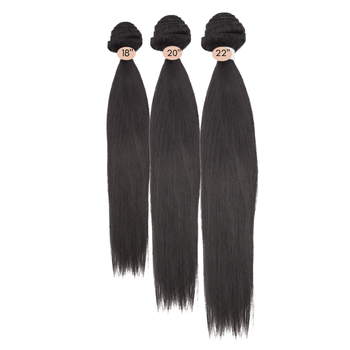 22" - 24" - 26" The Bundle - 3 Bundles - Straight - 11A - NATURAL - TB3ST - 22 - 24 - 26 - NATURAL