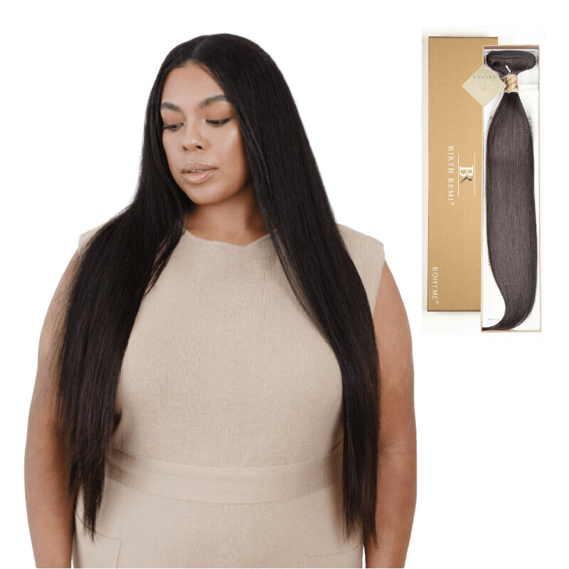 22" Bohyme Birth Remi - Machine Tied Weft - Textured Straight - NATURAL - BR - ST - 22 - NATURAL