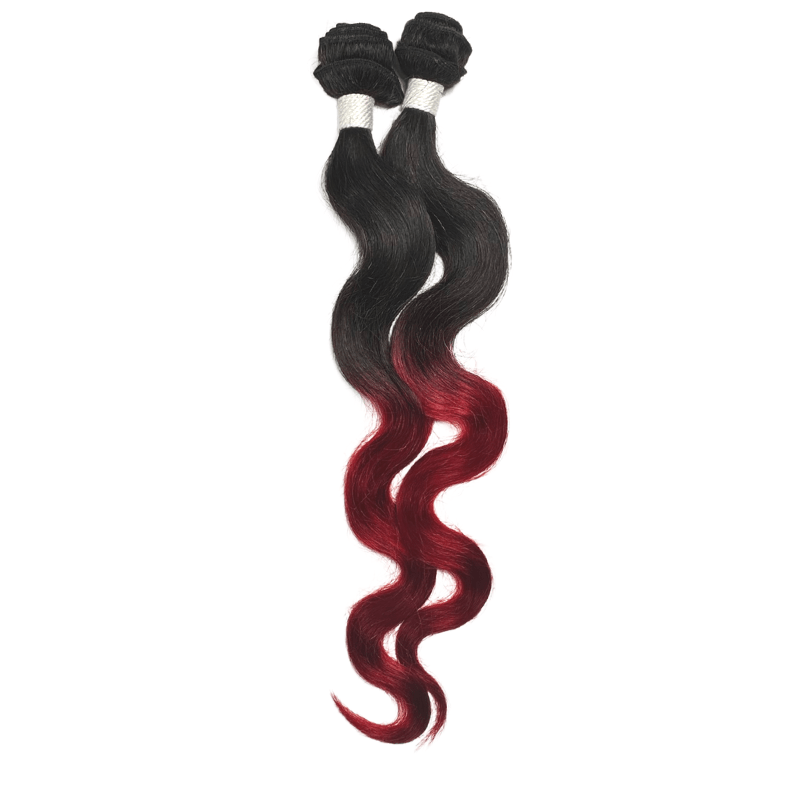 22" Pure Remi 2 Piece Bundles - Body Wave - FINAL SALE - T1B/RED - NA2BW - 22 - T1B/RED