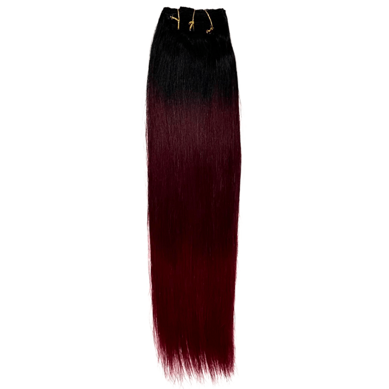 7 Piece Clip Ins - Straight - 18" - T1B/99J/BURG - BD7PC - 18 - T1B/99J/BURG