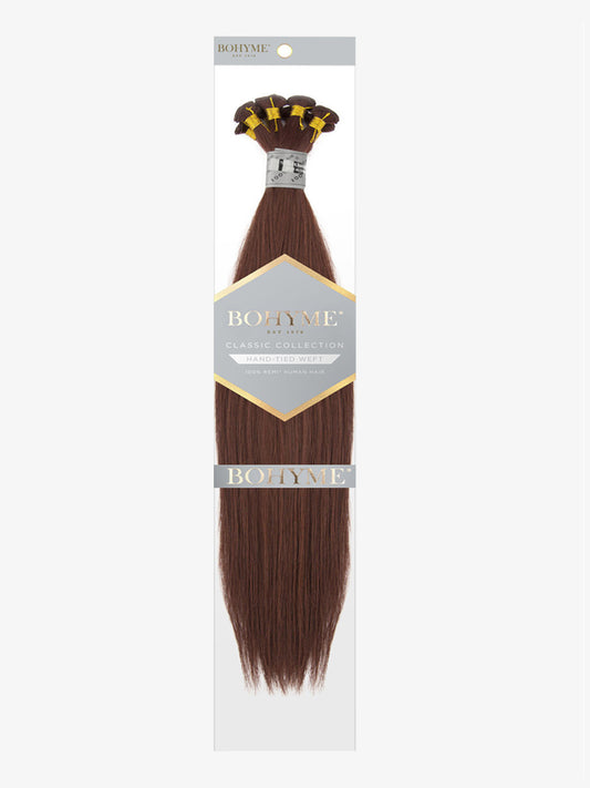 Red 14" Bohyme Classic - Hand Tied Weft - Silky Straight - Full Pack