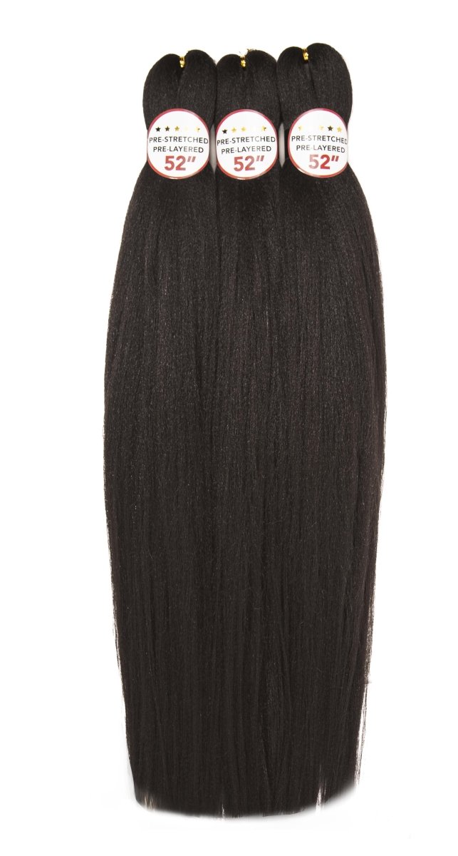Pre - Stretched Synthetic Combo Braid - 1B - OS - PB - 52 - 1B