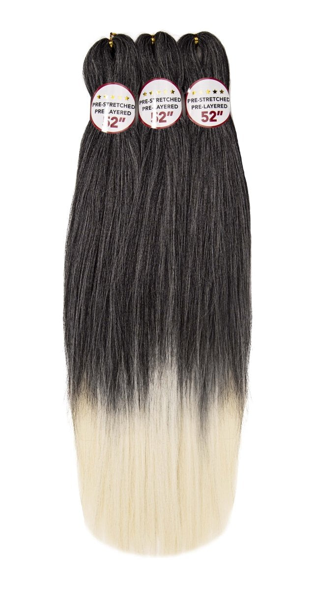 Pre - Stretched Synthetic Combo Braid - T1B - 613 - OS - PB - 52 - T1B/613