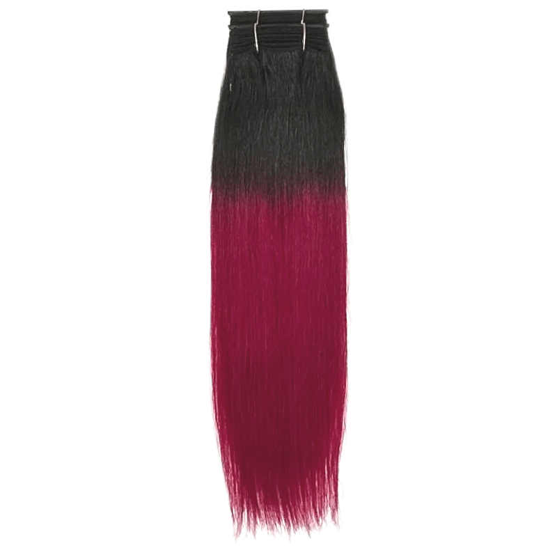 Straight Yaki Weave - 14" - T1B - BURG - OPBYK - 14 - T1B/BURG