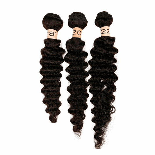 The Bundle - 3 Bundles - Deep Wave - 11A - NATURAL - TB3DW - 10 - 12 - 14 - NATURAL