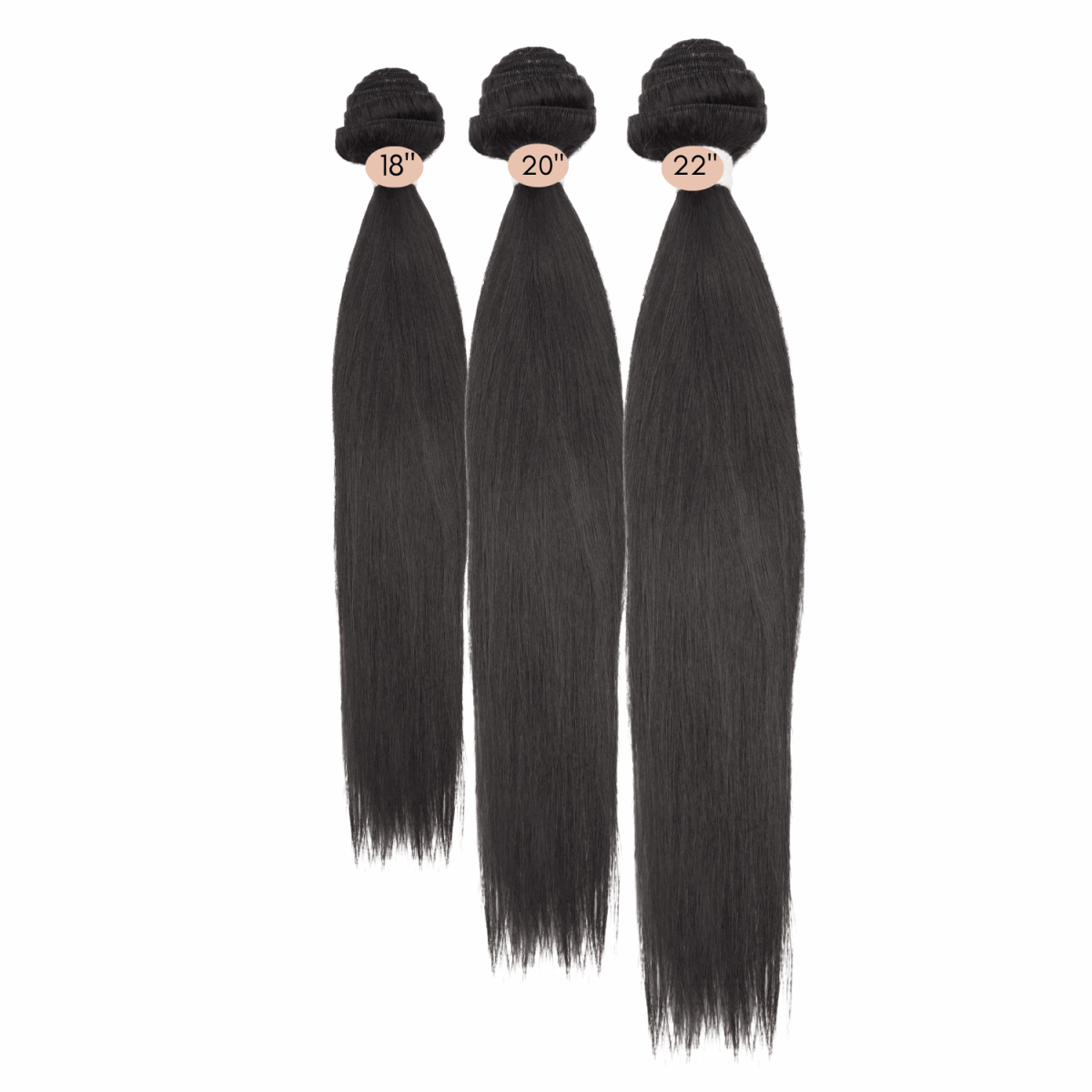 The Bundle - 3 Bundles - Straight - 11A - NATURAL - TB3ST - 10 - 12 - 14 - NATURAL