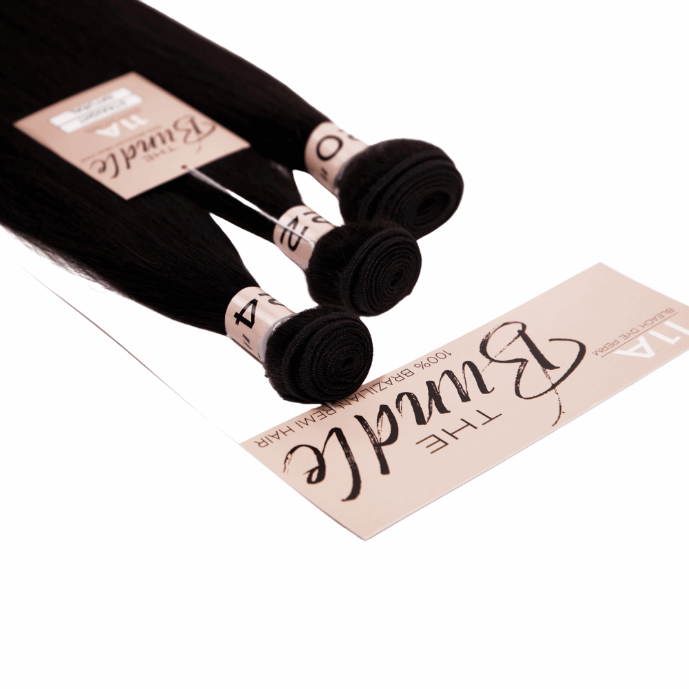 The Bundle - 3 Bundles - Straight - 11A - NATURAL - TB3ST - 10 - 12 - 14 - NATURAL