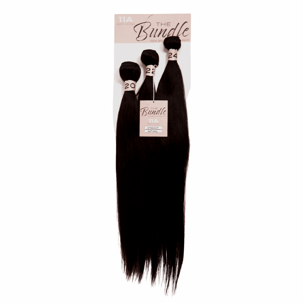 The Bundle - 3 Bundles - Straight - 11A - NATURAL - TB3ST - 10 - 12 - 14 - NATURAL