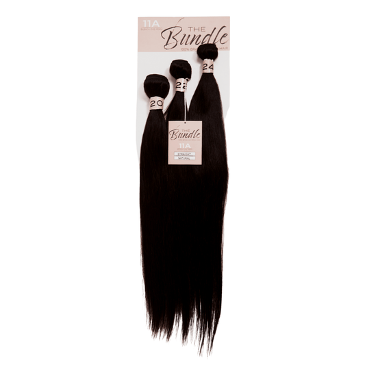 12" - 14" - 16" The Bundle - 3 Bundles - Straight - 11A - NATURAL - TB3ST - 12 - 14 - 16 - NATURAL