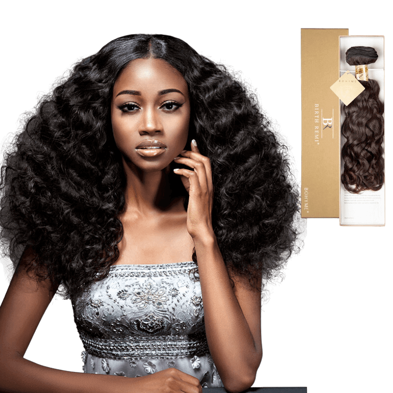 12" Bohyme Birth Remi - Machine Tied Weft - Textured Natural Curl - NATURAL - BR - CR - 12 - NATURAL