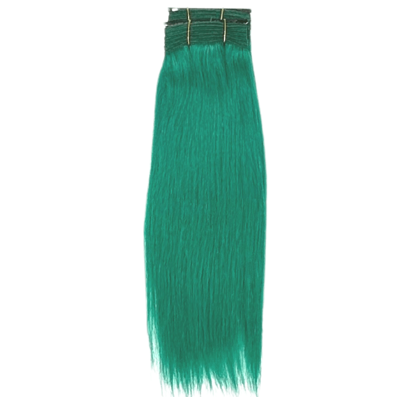 14" Straight Yaki Weave - GREEN - OX - YK - 14 - F - GREEN