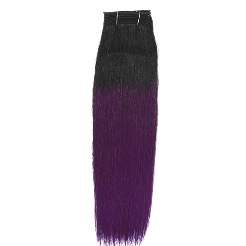 14" Straight Yaki Weave - T1B - PURPLE - OX - YK - 14 - T1B/PURPLE