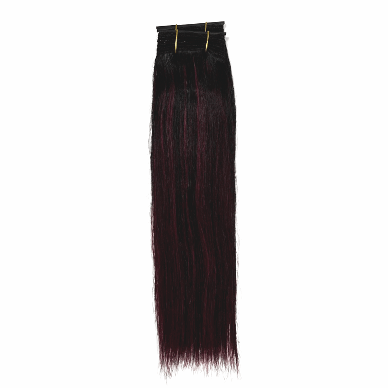 14" Straight Yaki Weave - D1B - BURG - OX - YK - 14 - D1B/BURG