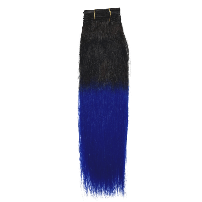 14" Straight Yaki Weave - T1B - BLUE - OX - YK - 14 - T1B/BLUE