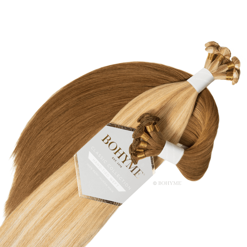 18" Bohyme Classic - Hand Tied Weft - Silky Straight - Full Pack - 1B - BOHST - 18 - 1B