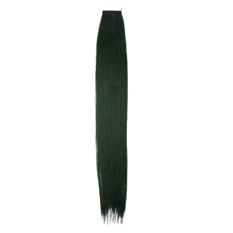 18" Bohyme Essential - Standard Tape Ins - Silky Straight - FOREST GREEN - SW - AD - 18 - FORESTGREEN