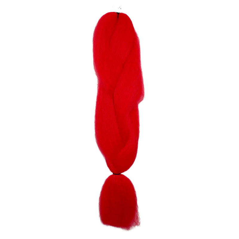 20" Kanekalon Silky Braiding - RED - PR - BR - RED