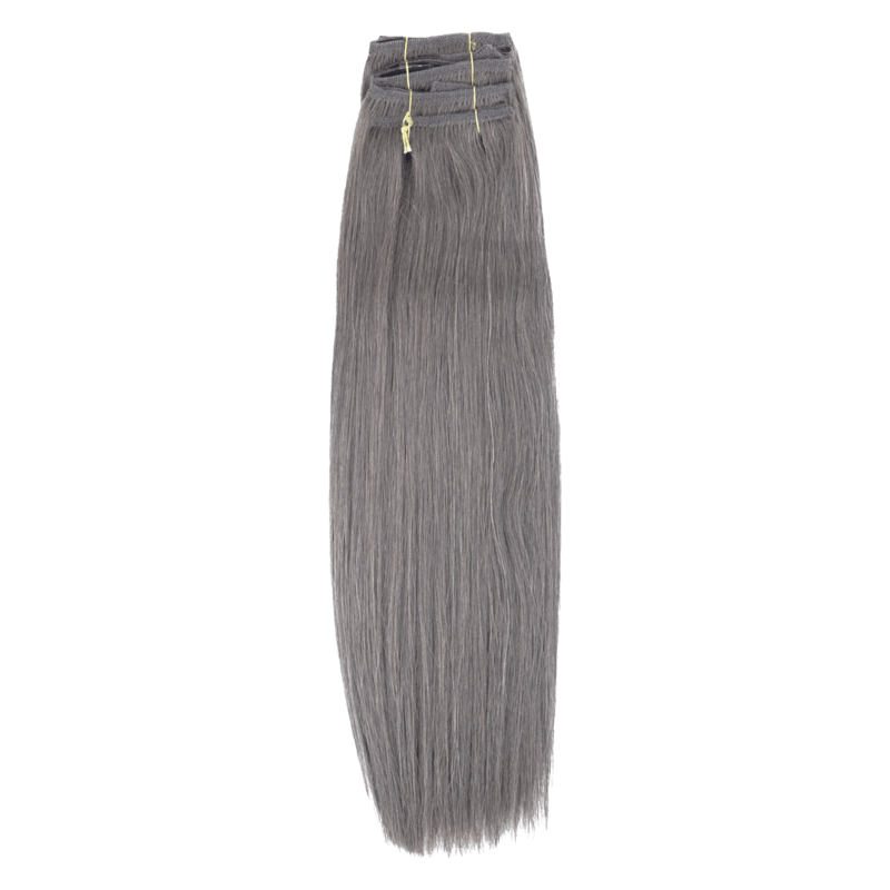 22" Bohyme Essential - 7 Piece Clip Ins - Silky Straight - METAL GREY - BO7SS - 22 - METALGREY