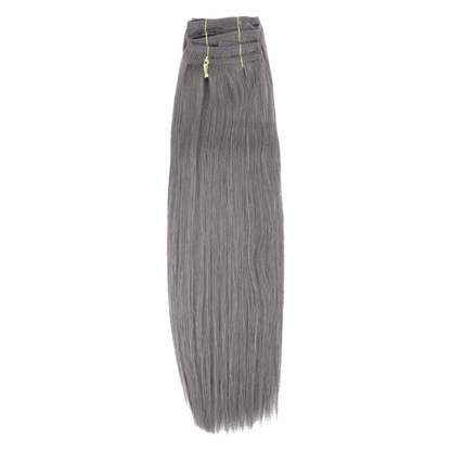 22" Bohyme Essential - 7 Piece Clip Ins - Silky Straight - METAL GREY - BO7SS - 22 - METALGREY