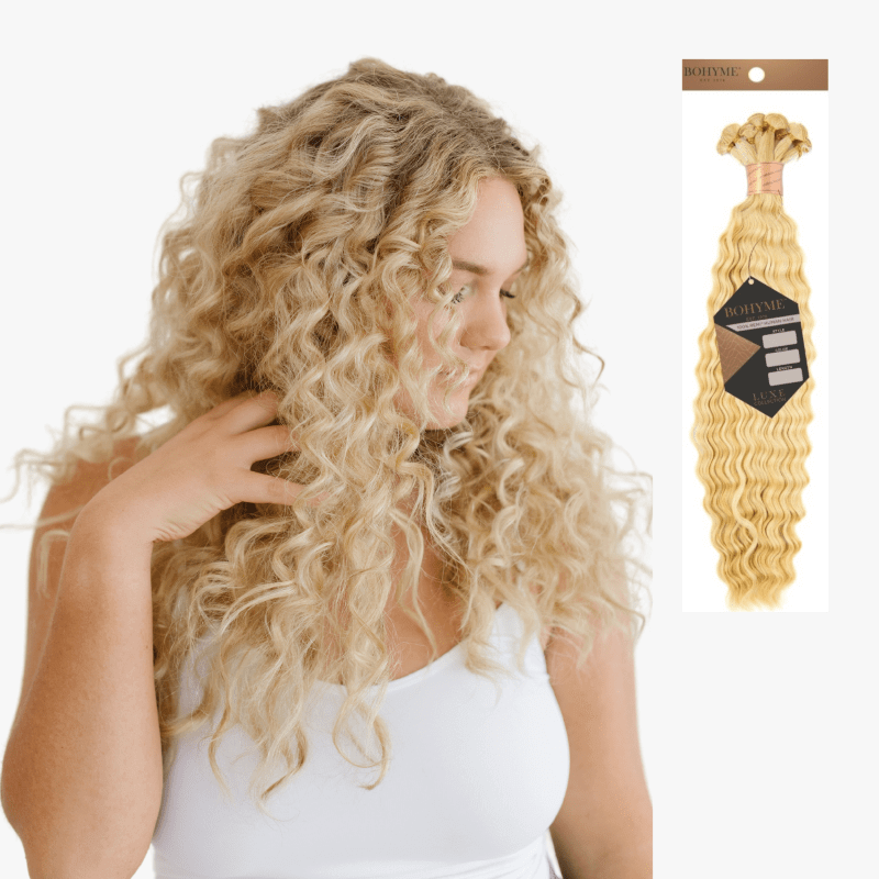 22" Bohyme Luxe - Hand Tied Weft - Deep Wave - Single Weft - 8 - BLHDWIW - 22 - 8