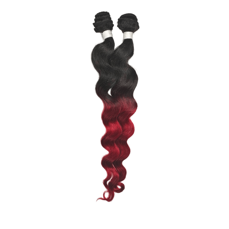22" Pure Remi 2 Piece Bundles - Spiral Wave - Final Sale - T1B/RED - NA2SW - 22 - T1B/RED