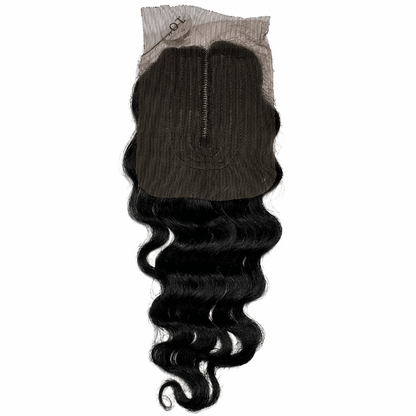 3 Deep Wave Bundles 9A + 4" x 4" U - Shaped Lace Front Closure - NATURAL BLACK - OR3DU - 10 - 12 - 14 - NATURALBLACK
