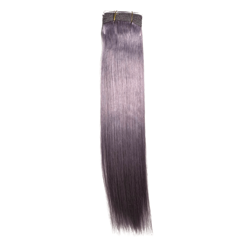7 Piece Clip Ins - Straight - 16" - SIVER/DENIM - BD7PC - 16 - SILVERDENIM