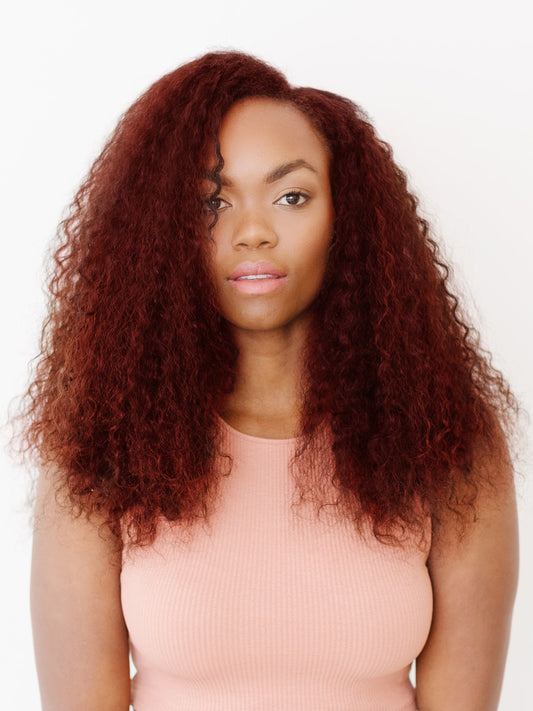 Red Classic Machine Tied Wefts - Curls