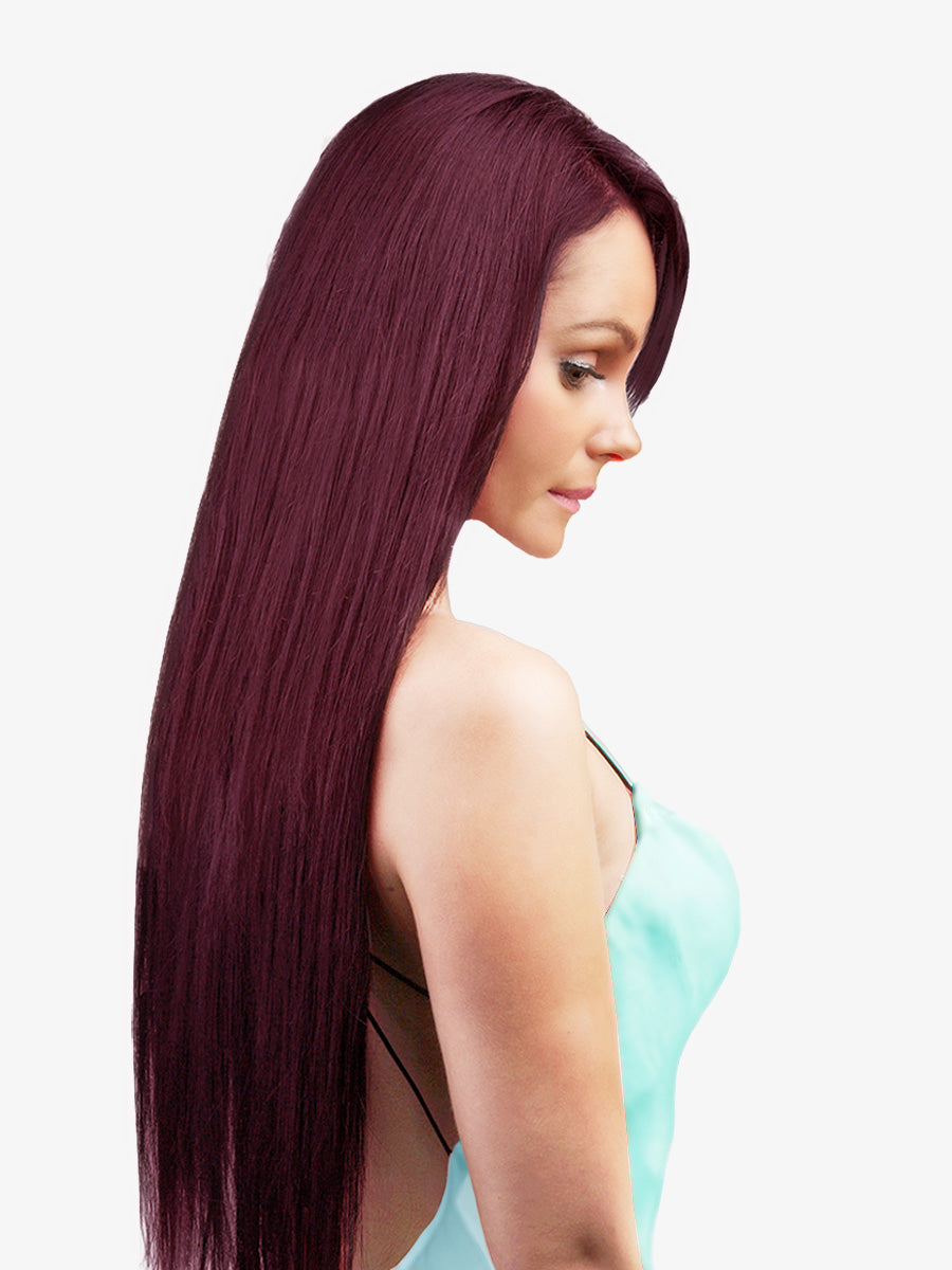 Red 14" Bohyme Classic - Hand Tied Weft - Silky Straight - Full Pack