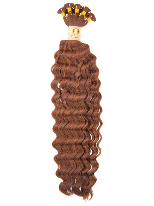 Red Hand Tied Wefts - Deep Wave