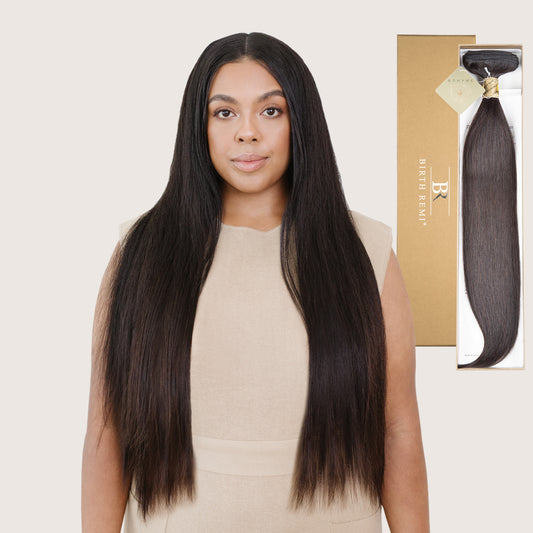 12" Bohyme Birth Remi - Machine Tied Weft - Textured Silky Straight