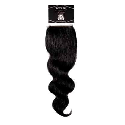 Hand Tied Closure 4" x 4" - Body Wave - NATURAL - CLOBW - 10 - NATURAL