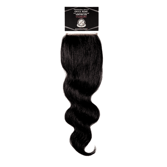 Hand Tied Closure 4" x 4" - Body Wave - NATURAL - CLOBW - 10 - NATURAL
