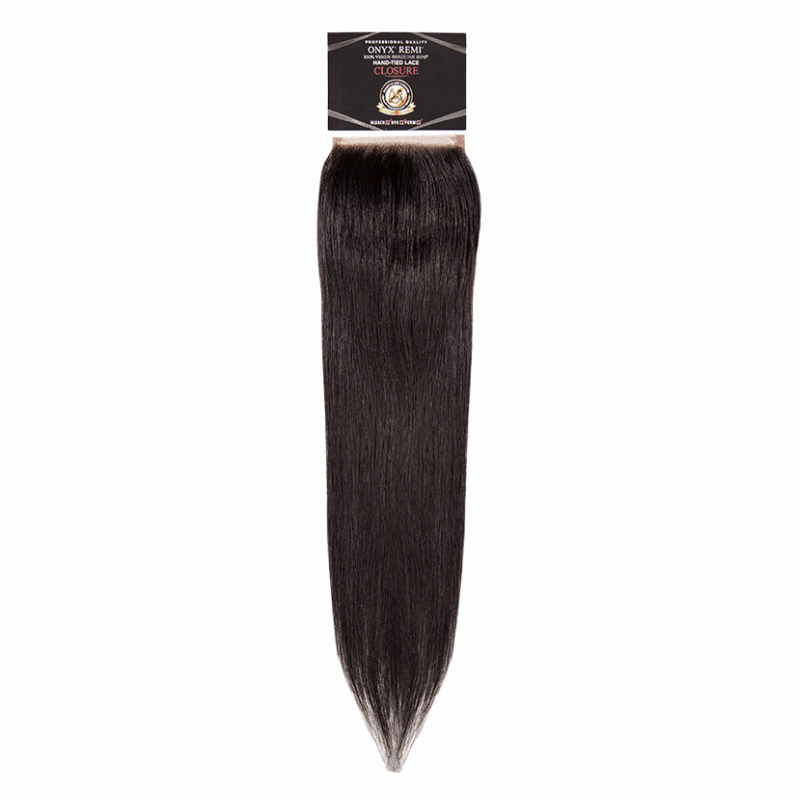 Hand Tied Closure 4" x 4" - Straight - NATURAL - CLOST - 10 - NATURAL