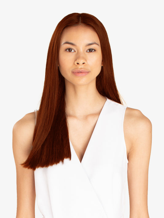 Red 14” Bohyme Private Reserve - Hand Tied Weft - Silky Straight