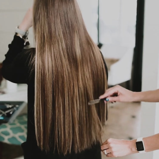 18" Red Bohyme Ethos - Hand Tied Weft - Silky Straight - Single Weft