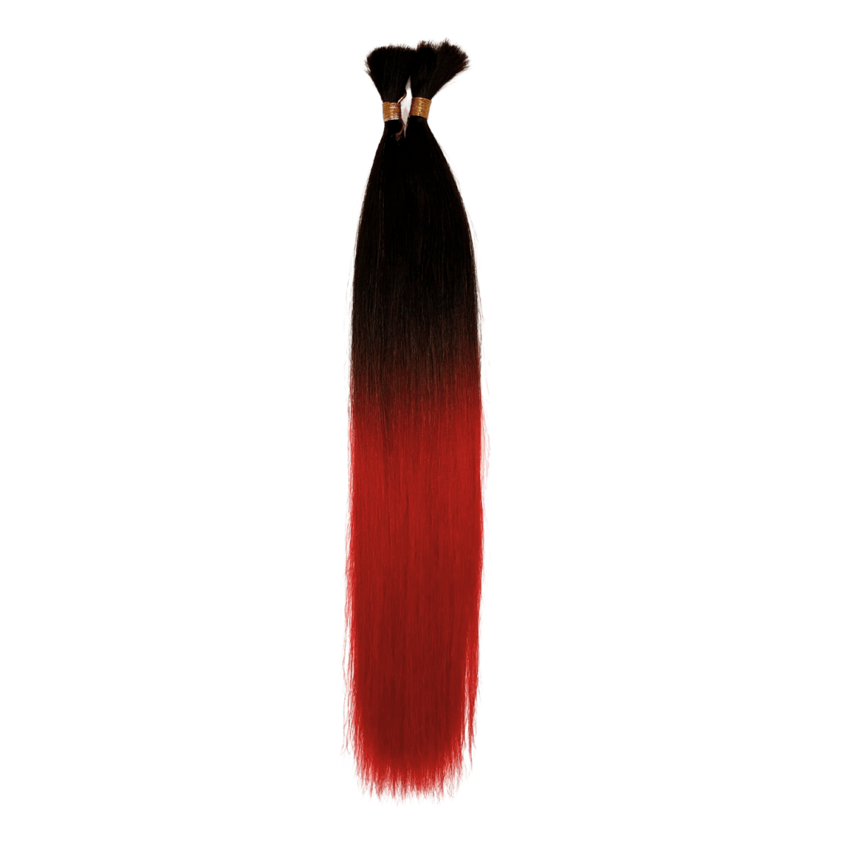 Unique Wiiv Silky Straight 100% Human Hair Bulk - 18" - FINAL SALE - T1B - RED - SNW - 18 - T1B/RED