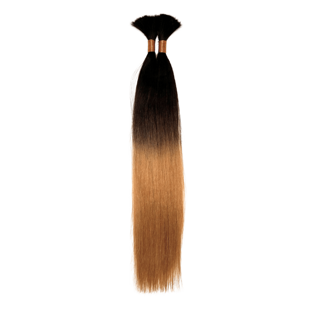 Unique Wiiv Silky Straight 100% Human Hair Bulk - 18" - FINAL SALE - T1B - 27 - SNW - 18 - T1B/27